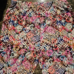 Colorful Geometric Patterned Pants